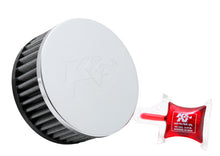 Load image into Gallery viewer, K&N Universal Chrome Filter 2 1/2 inch O/S FLG / 4 1/2 inch OD / 2 inch Height