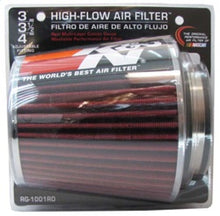 Load image into Gallery viewer, K&N Universal Air Filter Chrome Round Tapered Red - 4in Flange ID x 1.125in Flange Length x 5.5in H