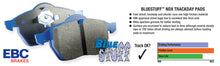 Load image into Gallery viewer, EBC 2021+ BMW M3/M4 3.0TT (G80/G82/G83) Bluestuff Rear Brake Pads