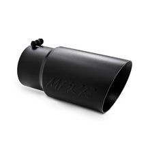 Load image into Gallery viewer, MBRP Universal Tip 6 O.D. Dual Wall Angled 5 inlet 12 length - Black Finish