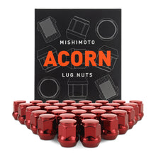Load image into Gallery viewer, Mishimoto Steel Acorn Lug Nuts M14 x 1.5 - 32pc Set - Red