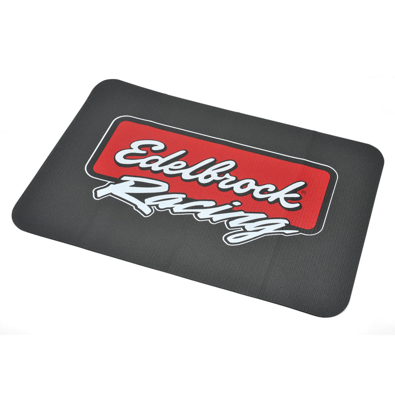 Edelbrock Racing Fender Cover - PVC Foam Mat - 2 Color Printed Edelbrock Racing Logo