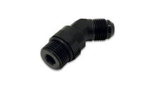 Load image into Gallery viewer, Vibrant -6AN Male Flare to Male -6AN ORB Swivel 45 Degree Adapter Fitting - Anodized Black