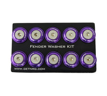 Load image into Gallery viewer, NRG Fender Washer Kit w/Rivets For Plastic (Purple) - Set of 10