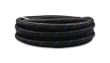 Load image into Gallery viewer, Vibrant -6 AN Two-Tone Black/Blue Nylon Braided Flex Hose (10 foot roll)