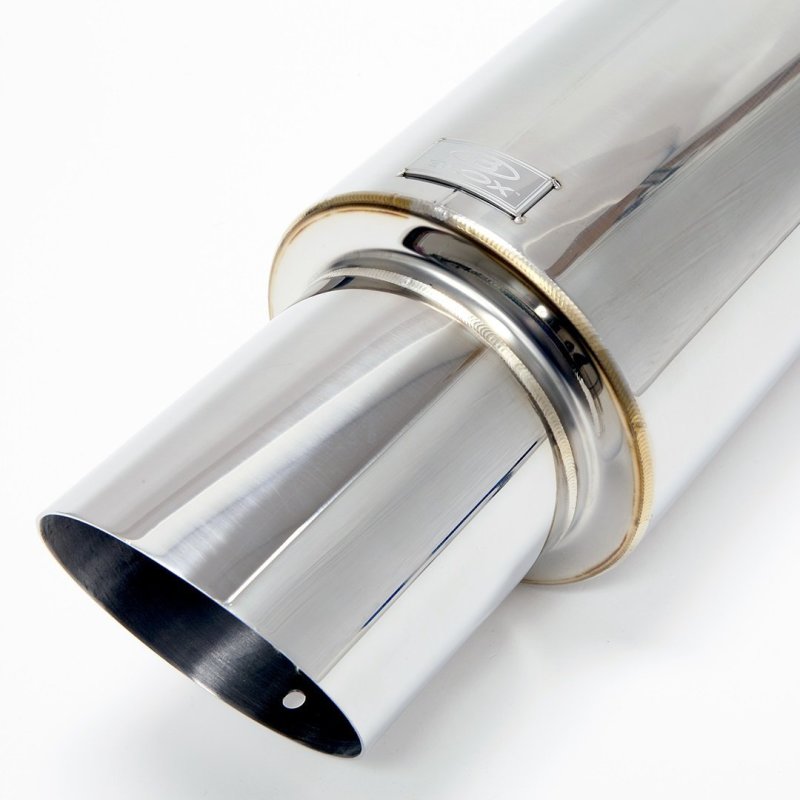 BLOX Racing 60.5mm Street Muffler - Angled Tip