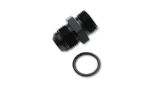 Load image into Gallery viewer, Vibrant -8AN Male Flare to 4AN ORB Male Straight Adapter w/O-Ring - Anodized Black