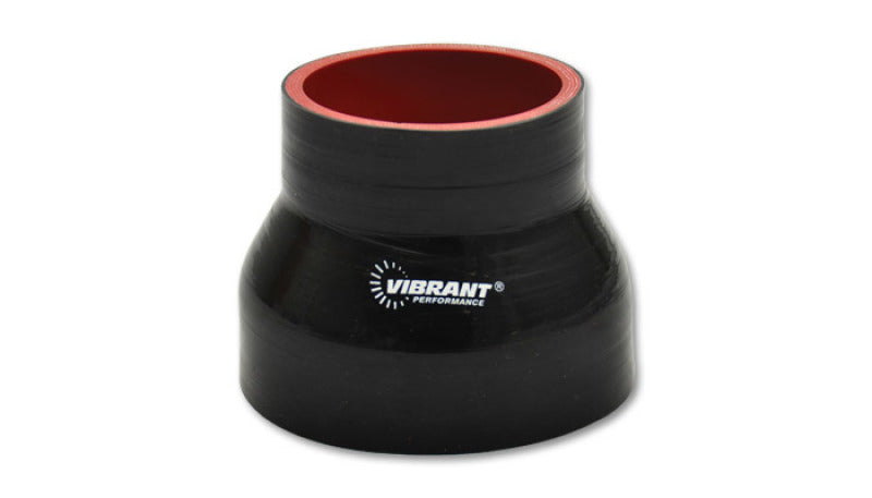 Vibrant 4 Ply Reducer Couper 4.0in ID x 3.50in ID x 4.50in Long - Black
