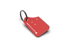 Load image into Gallery viewer, Rally Armor Mini UR Mud Flap Keychain - Red w/ White Logo