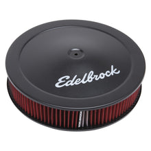 Load image into Gallery viewer, Edelbrock Air Cleaner Pro-Flo Series Round 14 In Diameter Cloth Element 3/8Indropped Base Black