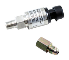 Load image into Gallery viewer, AEM 1000 PSIg Stainless Sensor Kit - 1/8in NPT Male Thread to -4 Adapter