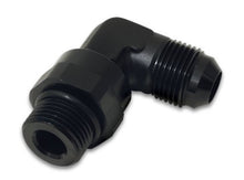 Load image into Gallery viewer, Vibrant -12AN Male Flare to Male -12AN ORB Swivel 90 Degree Adapter Fitting - Anodized Black