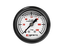 Load image into Gallery viewer, Grams Performance Universal 0-120 PSI Fuel Pressure Guage - White Face