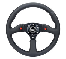 Load image into Gallery viewer, NRG Reinforced Steering Wheel (350mm/ 2.5in. Deep) Sport Leather Racing/ 4mm Matte Black Spoke