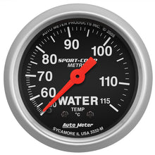 Load image into Gallery viewer, Autometer Sport 2in Water Temp Metric , 50-115 deg. C / Mech