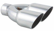 Load image into Gallery viewer, Vibrant Dual 3.5in Round SS Exhaust Tip (Single Wall Angle Cut)