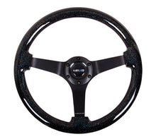 Load image into Gallery viewer, NRG Reinforced Steering Wheel (350mm / 3in Deep) Classic Blk Sparkle Wood Grain w/Blk 3-Spoke Center