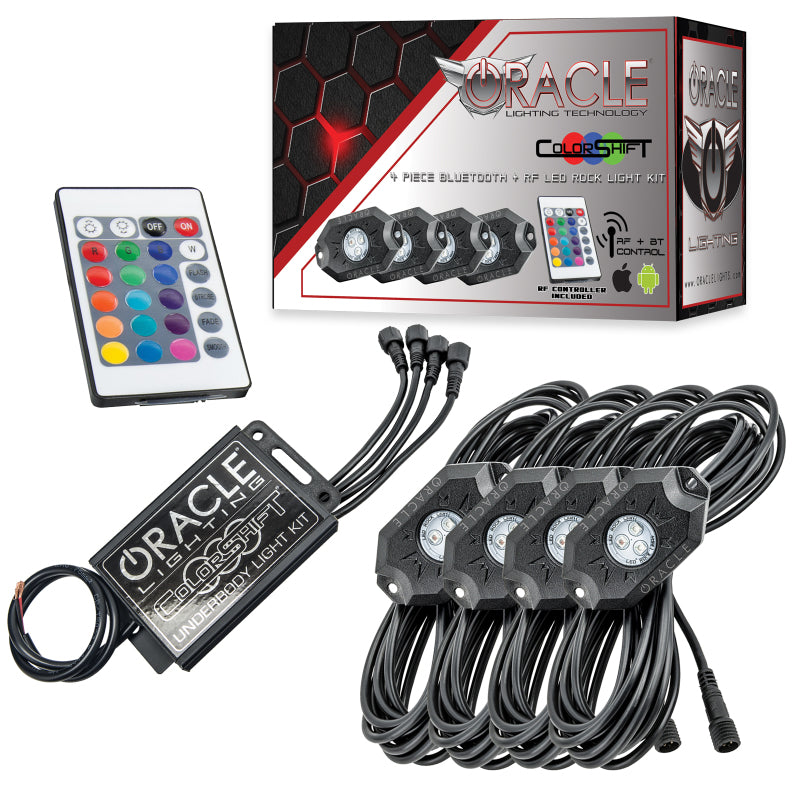 Oracle Bluetooth + RF Underbody Rock Light Kit - 4 PCS - ColorSHIFT NO RETURNS