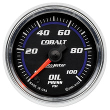 Load image into Gallery viewer, Autometer Cobalt 52mm 100 PSI Electric Oil Pressure Gauge