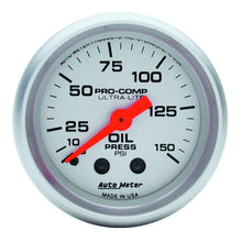 Load image into Gallery viewer, Autometer Ultra-Lite 52mm 0-150 PSI Mechanical Oil Pressure Gauge