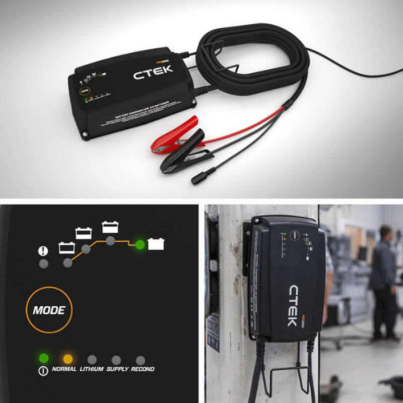 CTEK PRO25SE Battery Charger - 50-60 Hz - 12V - 19.6ft Extended Charging Cable