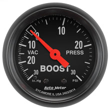 Load image into Gallery viewer, Autometer Z Series 52mm 30 In Hg.-Vac. / 30 PSI Boost / Vacuum Gauge