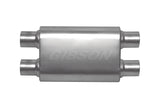 Gibson MWA Superflow Dual/Dual Oval Muffler - 4x9x14in/2.5in Inlet/2.5in Outlet - Stainless