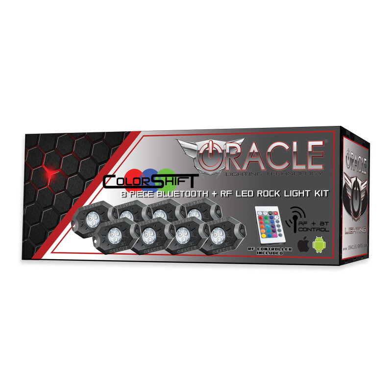 Oracle Bluetooth + RF Underbody Rock Light Kit - 8 PCS - ColorSHIFT NO RETURNS