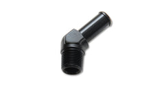 Load image into Gallery viewer, Vibrant 3/8 NPT to 1/2in Barb Straight Fitting 45 Deg Adapter - Aluminum