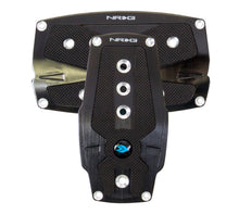 Load image into Gallery viewer, NRG Brushed Aluminum Sport Pedal A/T - Black w/Black Rubber Inserts