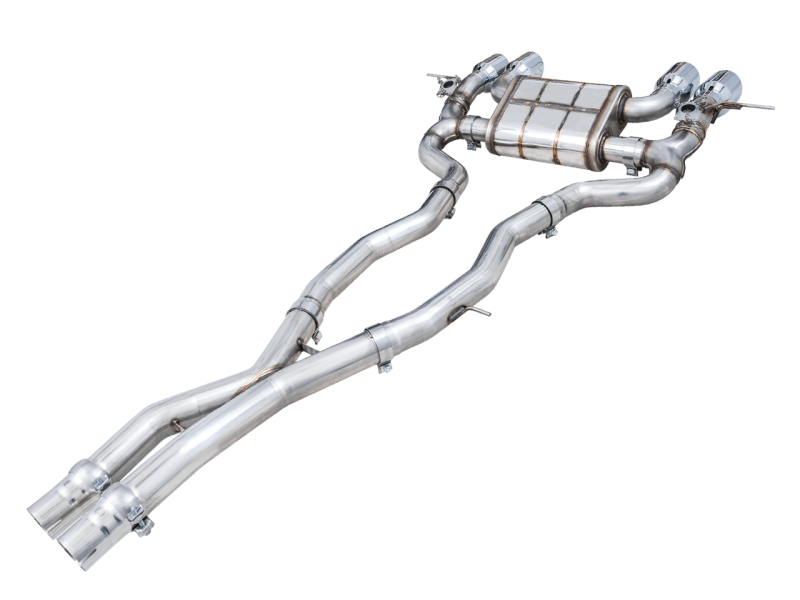 AWE SwitchPath Catback Exhaust for BMW G8X M3/M4 - Chrome Silver Tips