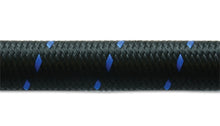 Load image into Gallery viewer, Vibrant -6 AN Two-Tone Black/Blue Nylon Braided Flex Hose (5 foot roll)