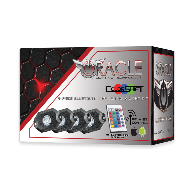 Oracle Bluetooth + RF Underbody Rock Light Kit - 4 PCS - ColorSHIFT NO RETURNS