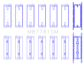 King BMW N57 D30 A/B/C / N57N / N57S (Size STD) Main Bearing Set