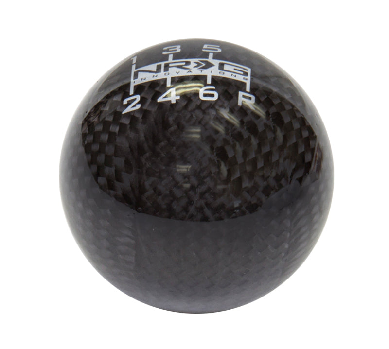 NRG Universal Ball Style Shift Knob - Black Carbon Fiber (6 Speed Pattern)