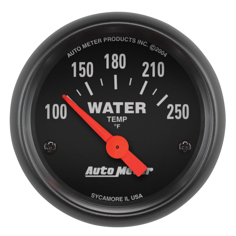Autometer Z-Series 52mm 100-250 Degrees F. SSE Water Temp Gauge