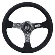 Load image into Gallery viewer, NRG Reinforced Steering Wheel (350mm / 3in. Deep) Odi Bakchis Signature Solid Spokes Alcantara