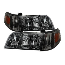 Load image into Gallery viewer, Xtune Crown Victoria 98-11 Crystal Headlights w/ Corner Lights Set Smoked HD-JH-CRVI98-SET-SM