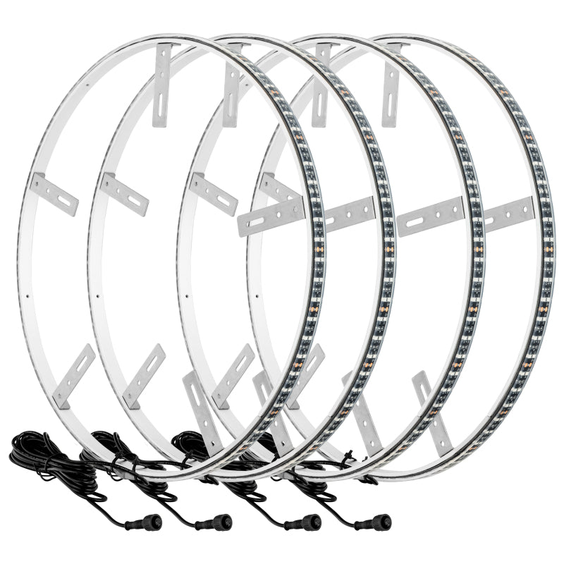 Oracle LED Illuminated Wheel Rings - Double LED - White NO RETURNS