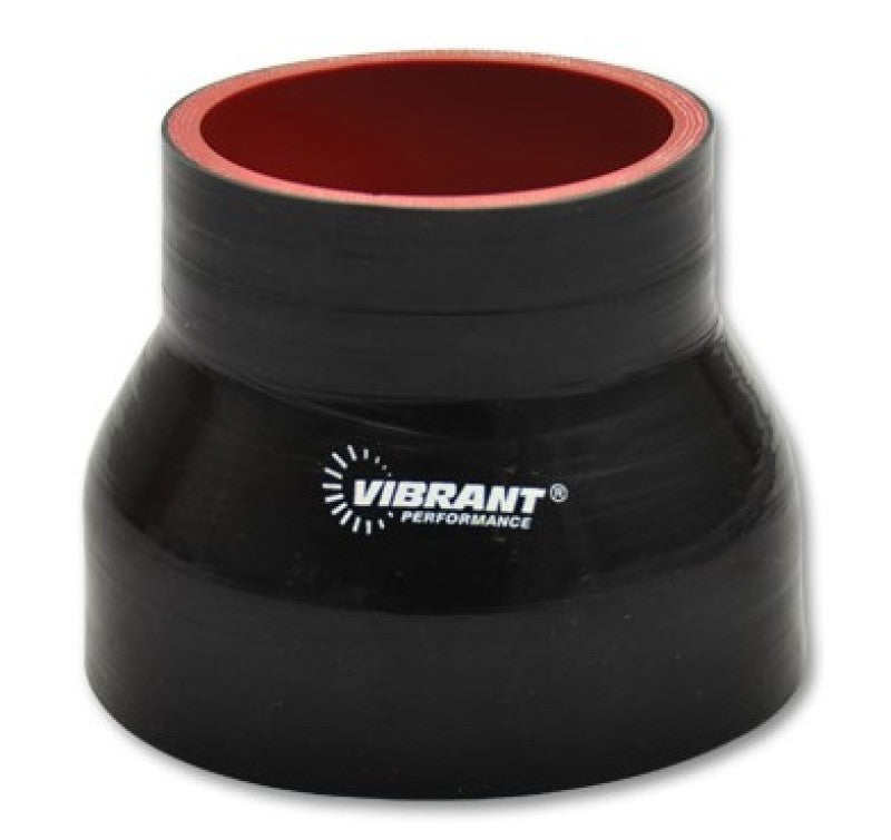 Vibrant 4 Ply Reducer Couper 1.5in ID x 1.375in ID x 3in Long - Black