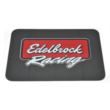 Load image into Gallery viewer, Edelbrock Racing Fender Cover - PVC Foam Mat - 2 Color Printed Edelbrock Racing Logo