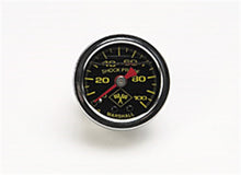 Load image into Gallery viewer, Russell Performance 100 psi fuel pressure gauge black face chrome case (Liquid-filled)