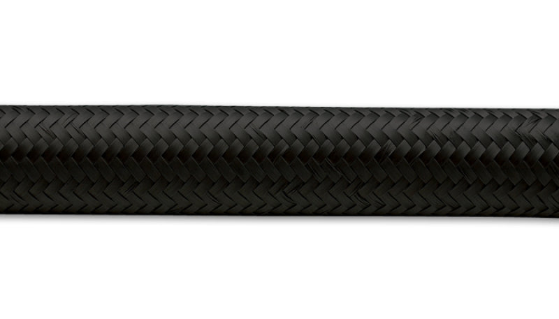 Vibrant -12 AN Black Nylon Braided Flex Hose (5 foot roll)