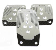 Load image into Gallery viewer, NRG Aluminum Sport Pedal M/T - Silver w/Black Carbon