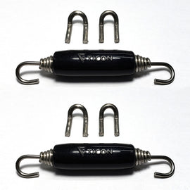 Stainless Bros Spring Tab Kit - 5 Pack SS304 (5 Springs 10 Hooks and 5 Black Silicone Sleeves)
