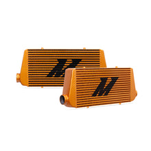 Load image into Gallery viewer, Mishimoto Universal Gold R Line Intercooler Overall Size: 31x12x4 Core Size: 24x12x4 Inlet / Outlet