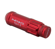 Load image into Gallery viewer, NRG 700 Series M12 X 1.5 Steel Lug Nut w/Dust Cap Cover Set 21 Pc w/Locks &amp; Lock Socket - Red