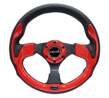 Load image into Gallery viewer, NRG Reinforced Steering Wheel (320mm) Blk w/Red Trim &amp; 5mm 3-Spoke