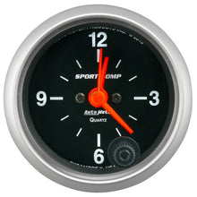 Load image into Gallery viewer, Autometer Sport-Comp 2-1/16in. 12 Hour Analog Clock Gauge