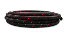 Load image into Gallery viewer, Vibrant -6 AN Two-Tone Black/Red Nylon Braided Flex Hose (2 foot roll)